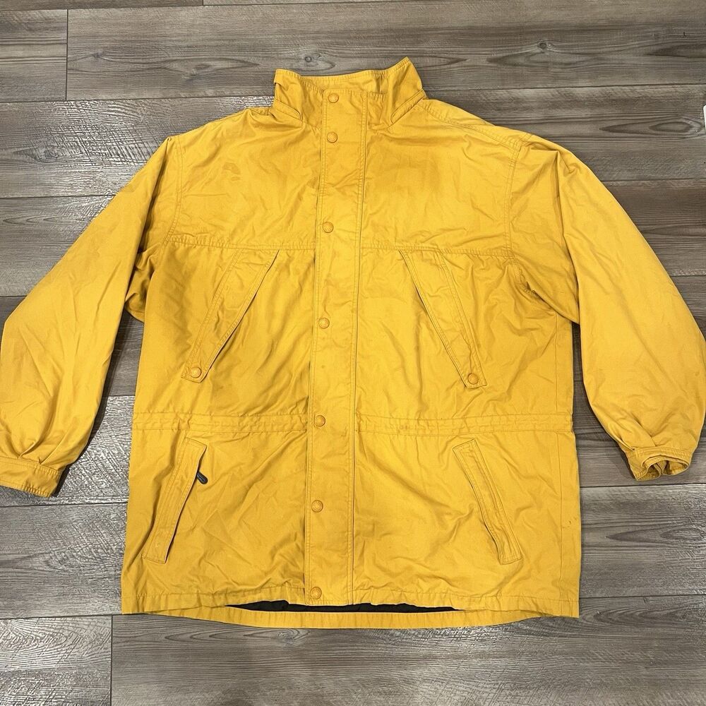 VTG Eddie Bauer Outdoor Outfitter Cotton Blend Yellow Jacket Men’s 3XL